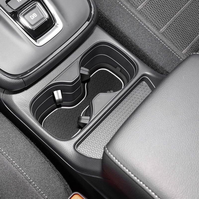 KENTUTO for Honda CRV Accessories 2023 2024 2025 2026 3D Cup Holder Center Console Liner Inserts Silicone Anti-dust Mat Pad Interior Decoration (2 Pcs, Whtie Trim) - Image 2